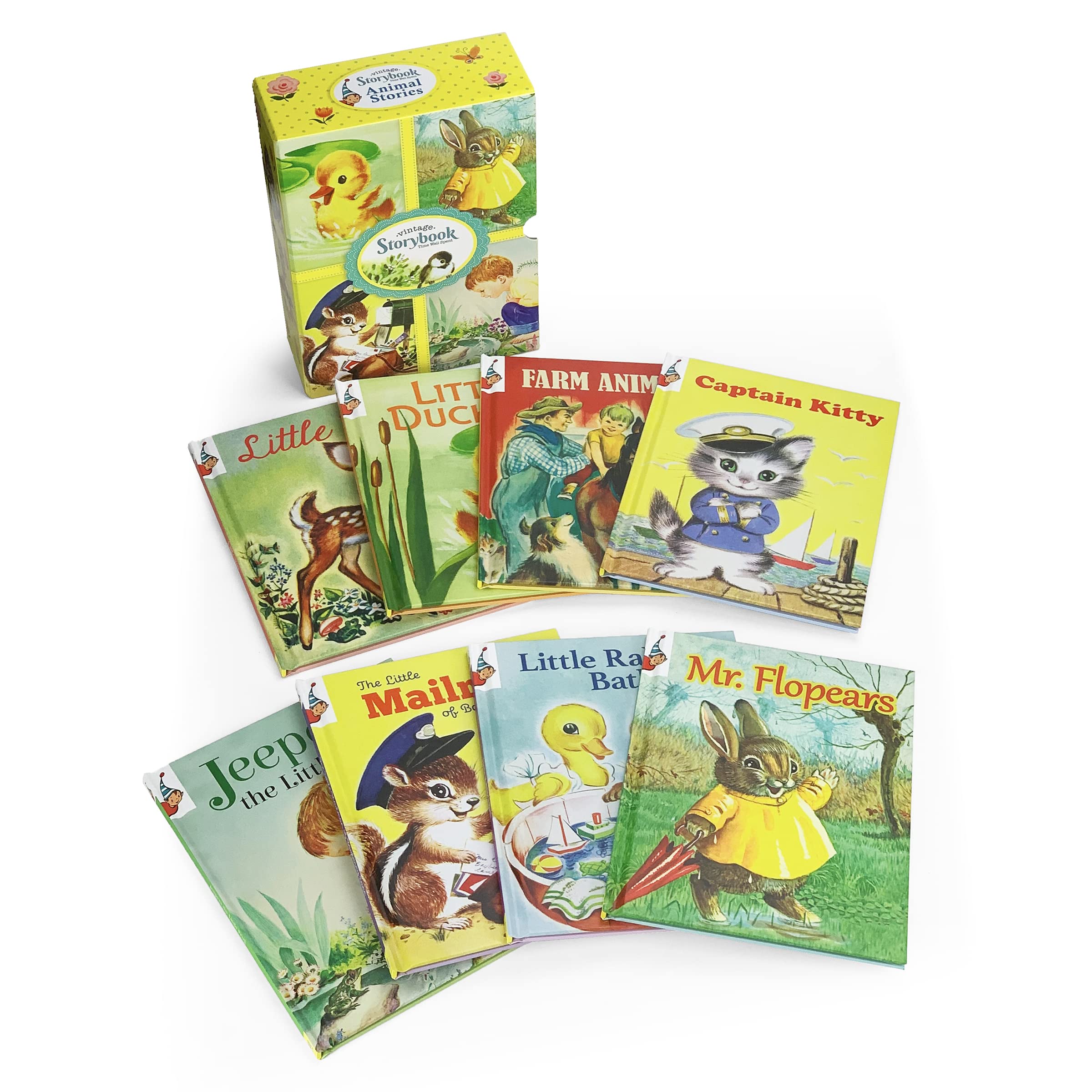 Animal Stories: Vintage Storybook Time Well Spent Boxed Slipcase Storage with 8 Classic Stories cover